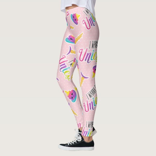Jag vill vara en encorns Leggings (Vänster)
