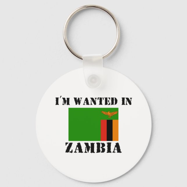 Jag vill vara i Zambia Nyckelring (Framsida)