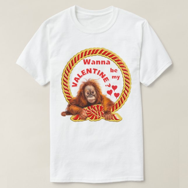 Jag vill vara min Valentine. Glad Alla hjärtans da T Shirt (Design framsida)