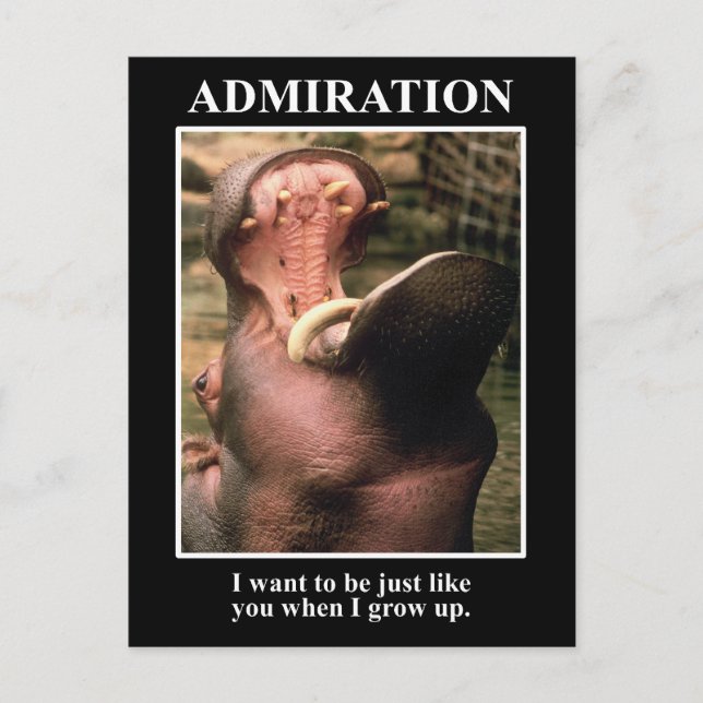 Jag vill vara som du när jag växer upp vykort (Framsida)