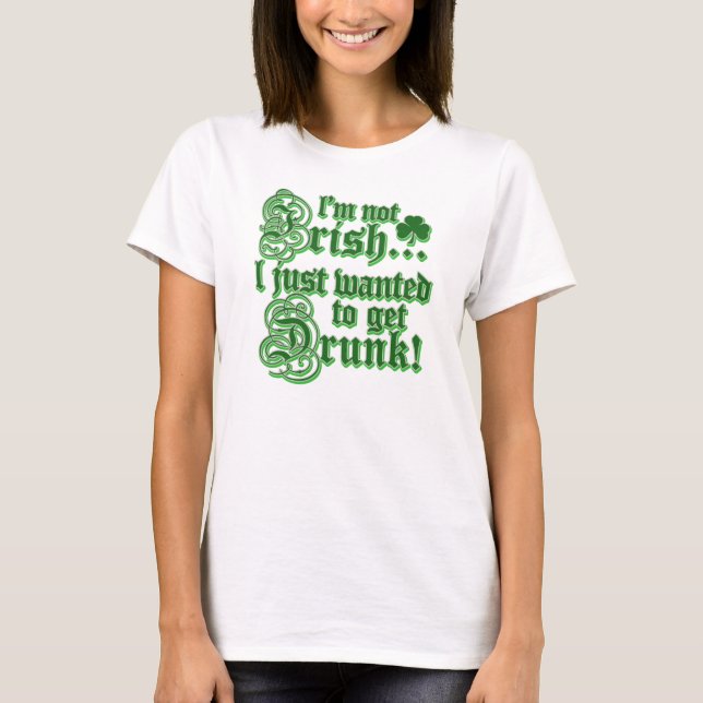 Jag ville bara hämta DRUNK T Shirt (Framsida)