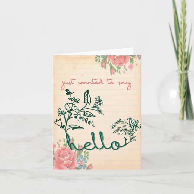 Jag ville bara säga Hej Greeting Card Inbjudan (Framsida)