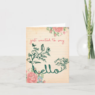 Jag ville bara säga Hej Greeting Card Inbjudan