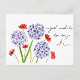 Jag ville bara säga hej vykort