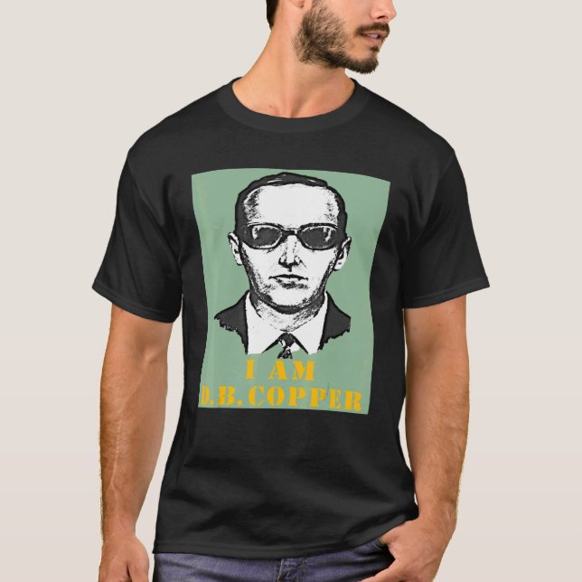 Jag ville ha D B Cooper Sketch Cryptid Urban Legen T Shirt (Framsida)