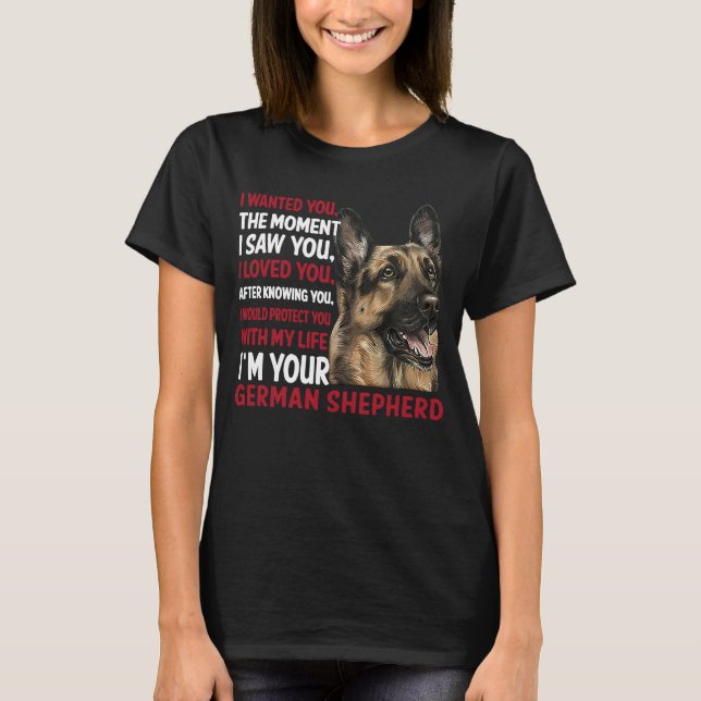 Jag ville ha dig när jag såg dig. t shirt (Framsida)