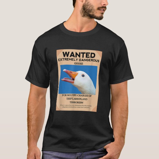 JAG VILLE HA MYCKET FARLIGT GOOSE UTAN TITTERAD GO T SHIRT (Framsida)
