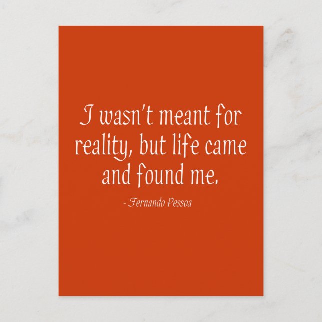 Jag ville inte vara verksam vykort (Framsida)