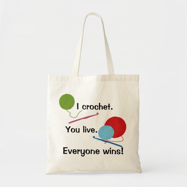 Jag virkar dig hänger lös direkt tygkasse (Framsidan)