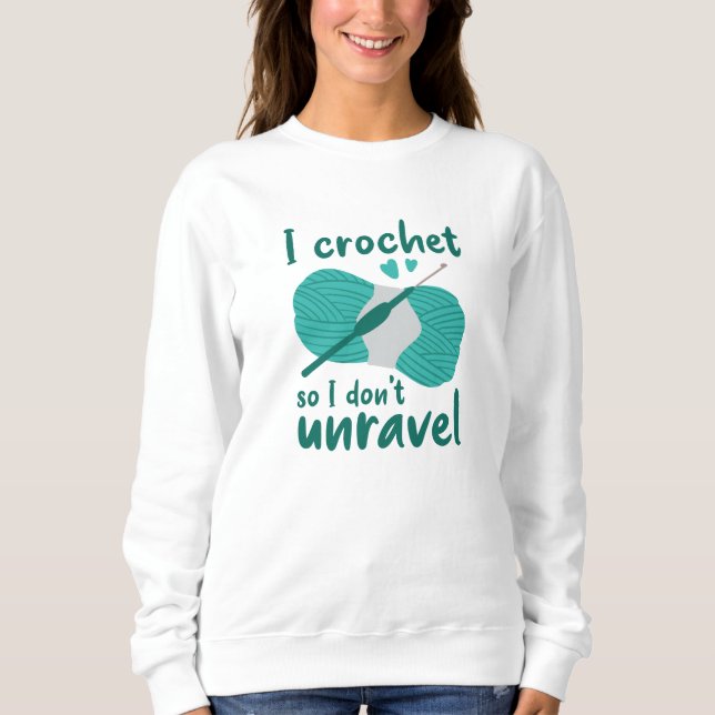 Jag virkar så jag inte faller sönder t shirt (Framsida)