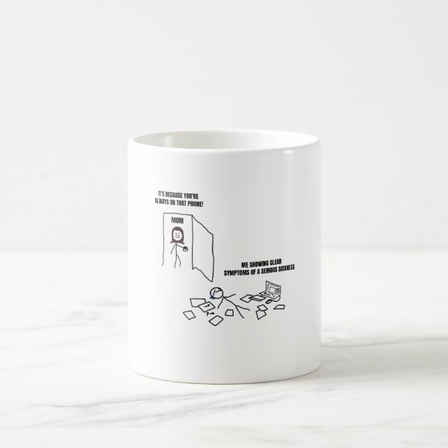 Jag visar tydliga symtom på sjukdom kaffemugg (Center)