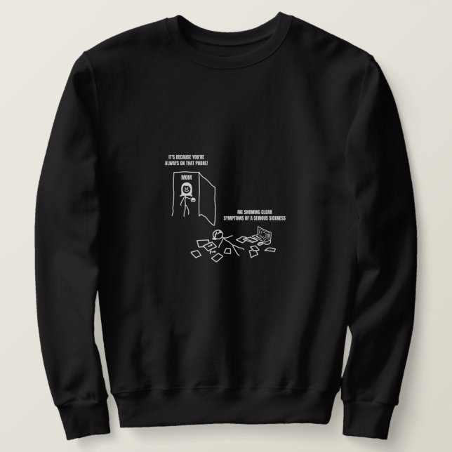Jag visar tydliga symtom på sjukdom lång ärmad tröja (Design framsida)