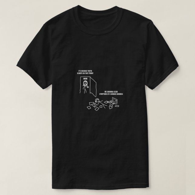 Jag visar tydliga symtom på sjukdom t shirt (Design framsida)