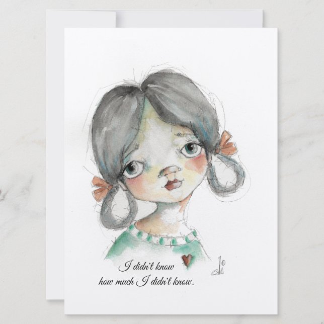 Jag visste inte - ett vanligt framskjutet kort (Framsida)
