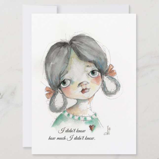 Jag visste inte - ett vanligt framskjutet kort (Framsida)