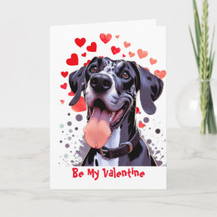Jag Voff Älskar Dig Grand Danois Hund Valentine Helgkort