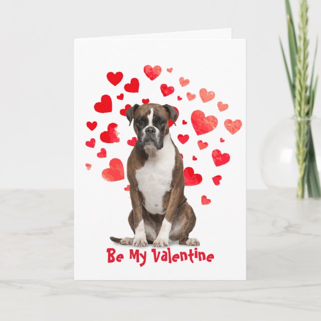 Jag Voffar Älskar Dig Boxer Hund Valentine Helgkort (Framsida)