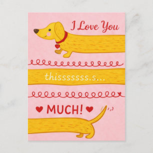 Jag Voffar Dig Så Mycket Dachshund Alla Hjärtans D Vykort