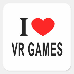 Jag ❤️ VR-spel Jag älskar VR-spel Jag älskar VR-sp Fyrkantigt Klistermärke