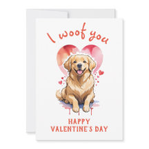 Jag vuffar dig golden retriever hund valentine's d