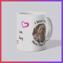 Jag vuffar dig mer än kaffe Dog Mom Kärleksfoto