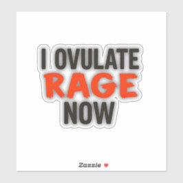 Jag vulkar Rage Now Klistermärken