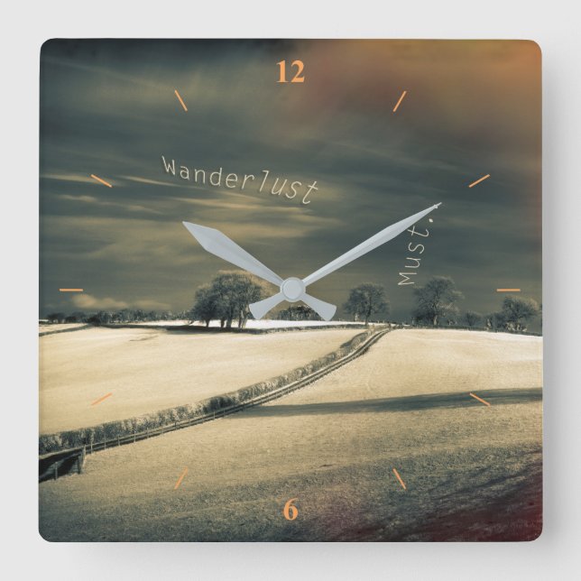 Jag Wander... Fyrkantig Klocka (Framsida)