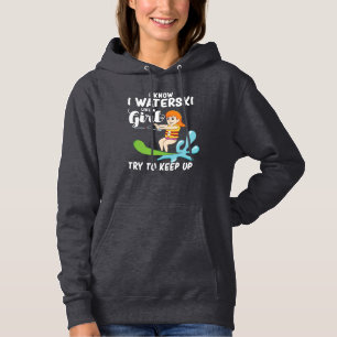 Jag Waterski gillar en flicka som vaknar Mamma Ski T Shirt