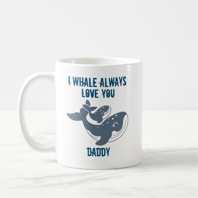 Jag Whale Alltid Kärlek You Anpassade Kaffemugg (Vänster)