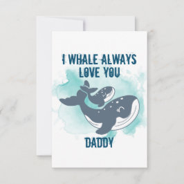 Jag Whale Alltid Kärlek You Anpassade Tack Kort