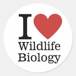 Jag ❤️ Wildlife Biology for Studenter/Faculty ANPA Runt Klistermärke