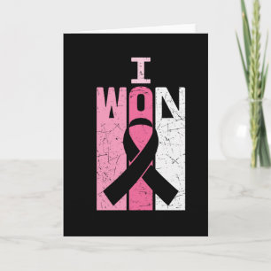 Jag Won Breast Cancer Awareness Warrior Survivor Kort