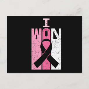 Jag Won Breast Cancer Awareness Warrior Survivor Vykort