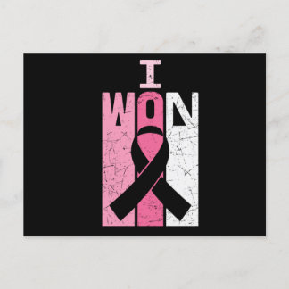 Jag Won Breast Cancer Awareness Warrior Survivor Vykort