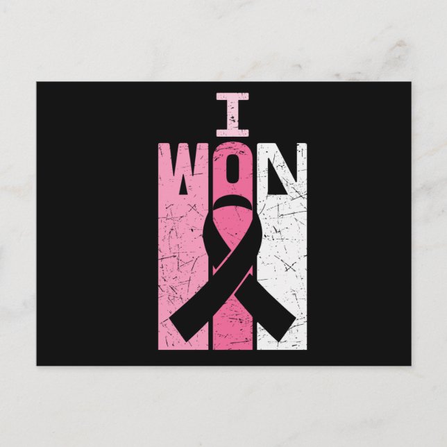 Jag Won Breast Cancer Awareness Warrior Survivor Vykort (Framsida)