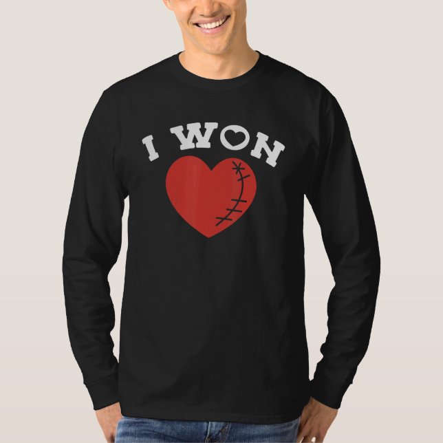Jag Won Heart Attack Survivor T Shirt (Framsida)