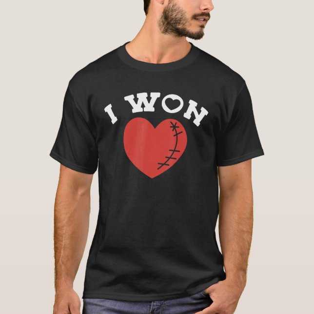 Jag Won Heart Attack Survivor T Shirt (Framsida)