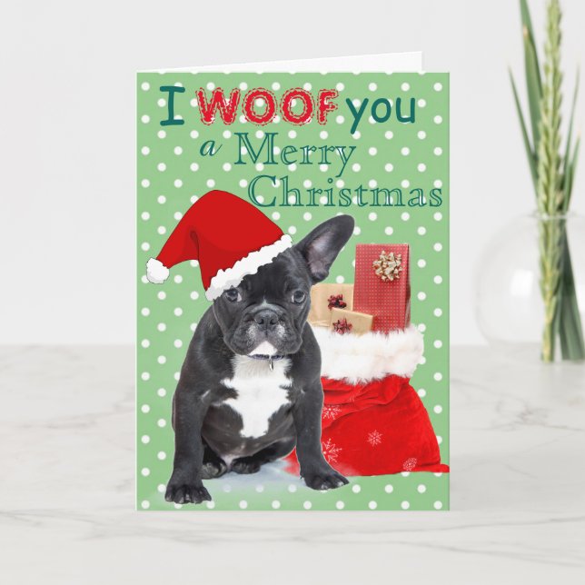 "Jag Woof you a God jul" Helgkort (Framsida)