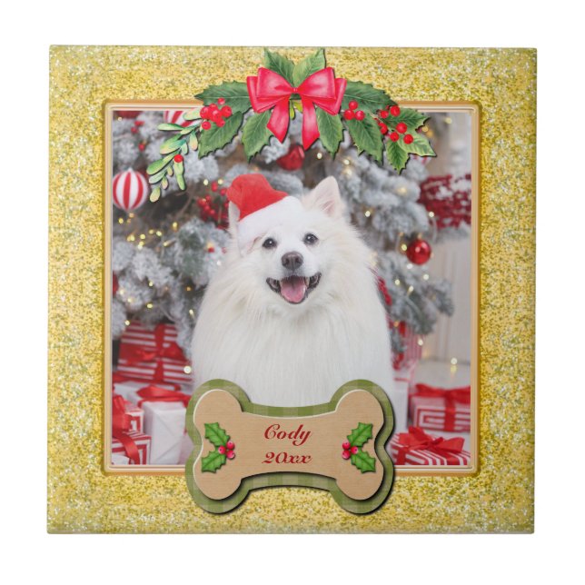 Jag Woof You A God jul Personlig Hund Gift Kakelplatta (Framsidan)