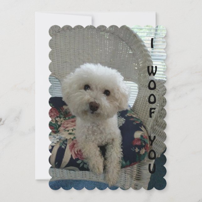 Jag Woof You Card Julkort (Framsida)
