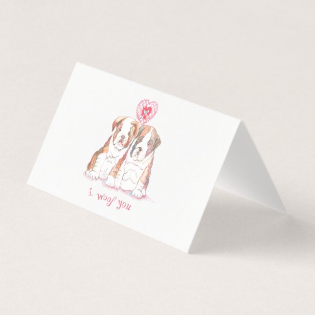 Jag Woof You Card Kort (Framsida)