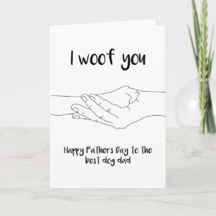 Jag Woof You Fars dag Card från Hund Kort