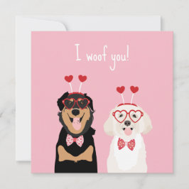 Jag Woof You Valentine Hund Rottweiler Maltipoo Pu