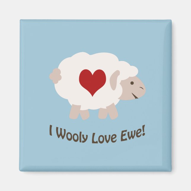 Jag Wooly Kärlek! Magnet (Framsidan)