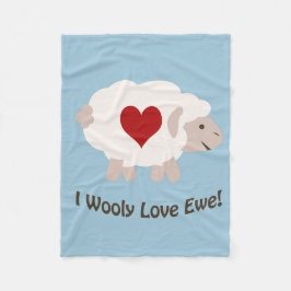 Jag Wooly Kärlek You! Fleecefilt