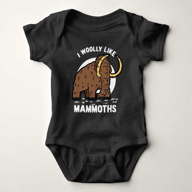 Jag Wooly like Mammoths underhistoriska djur T Shirt (Framsida)