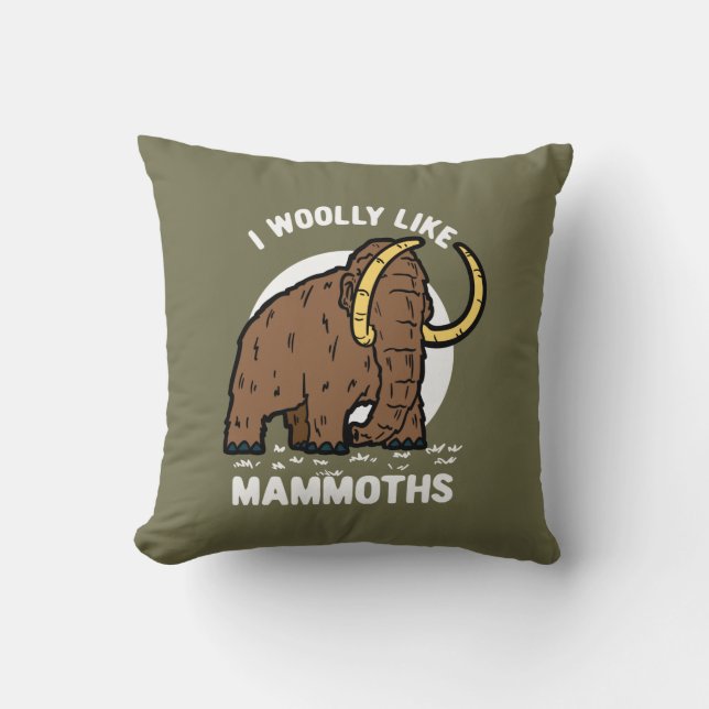 Jag Wooly som mammoths förhistoriska födelsedag Kudde (Framsida)