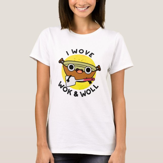 Jag Wove Wok and Woll Funny China Wok Pun T Shirt (Framsida)