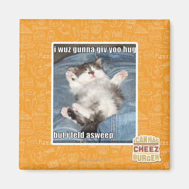 Jag wuz gunna giv yoo hug magnet (Framsidan)