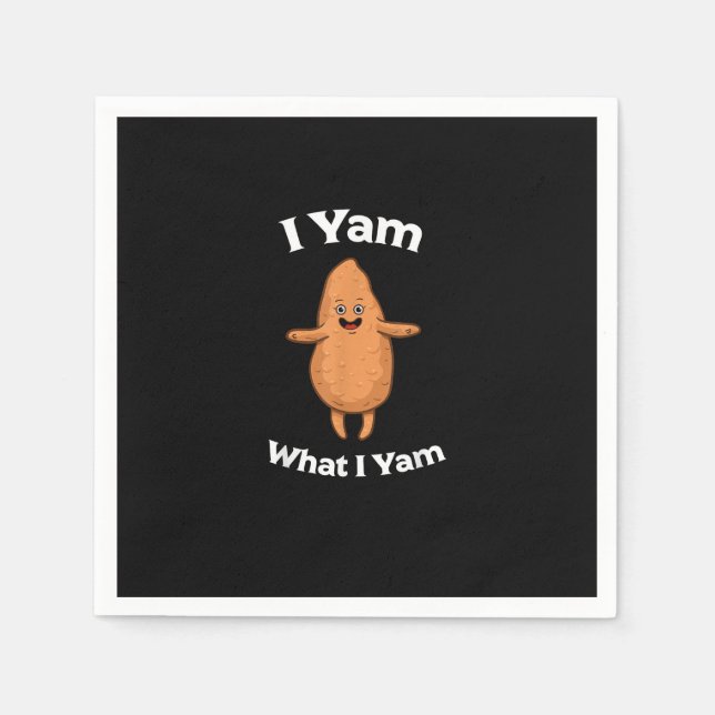 Jag Yam - Dancing Sweet Potato Thanksgivi Pappersservett (Framsidan)
